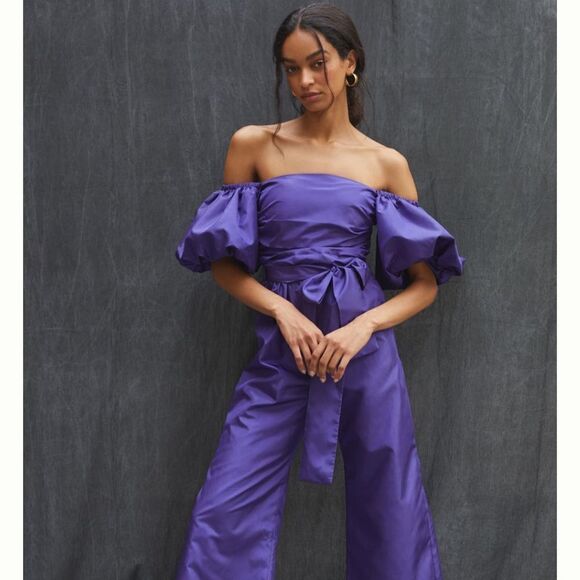 Anthropologie x Delfi Off-The-Shoulder Jumpsuit - Picture 4 of 9